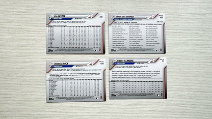 4 X Chicago Cubs Topps Baseball Cards 2020 Collection In Good Cond 4177