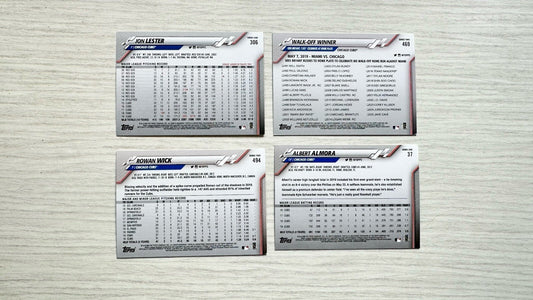 4 X Chicago Cubs Topps Baseball Cards 2020 Collection In Good Cond 4177