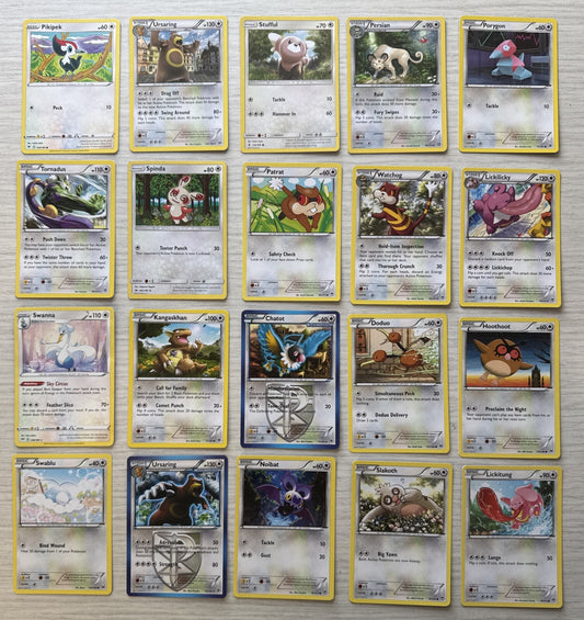 20 X Pokemon Normal Trading Cards Collection Random Years & Series 5085