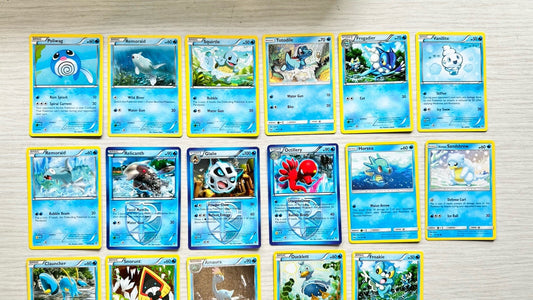 27 X Pokemon Water Cards Collection Random Years & Series 5090