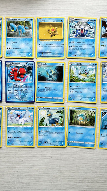 27 X Pokemon Water Cards Collection Random Years & Series 5090