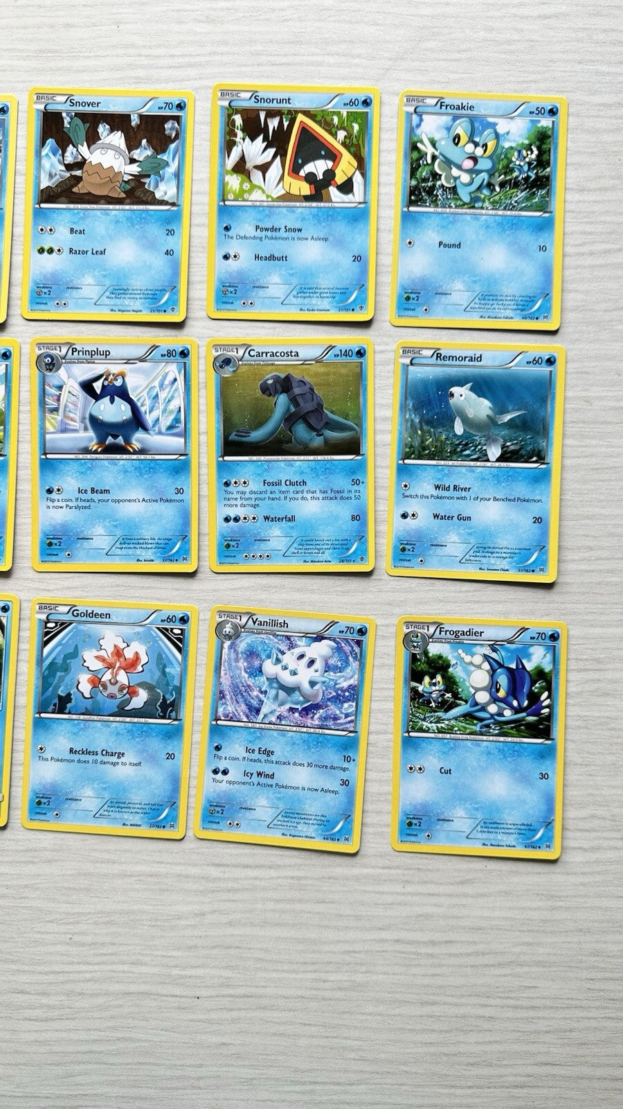 27 X Pokemon Water Cards Collection Random Years & Series 5090
