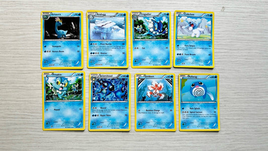 8 X Pokemon Water Cards Collection Random Years & Series 5090
