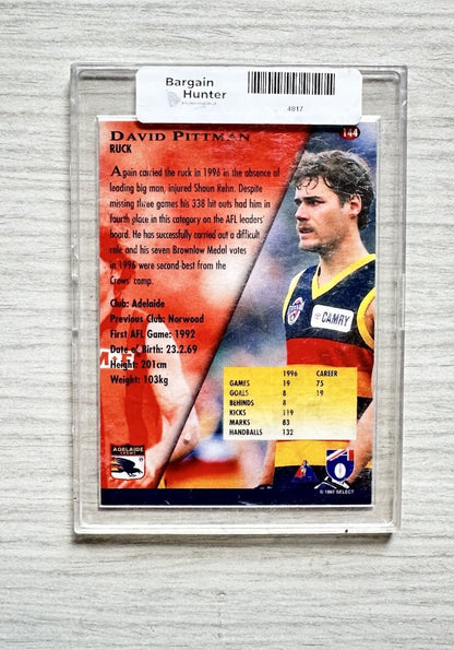 David Pittman - Adelaide Crows AFL Football Select 1997 Trading Card In GC 4817