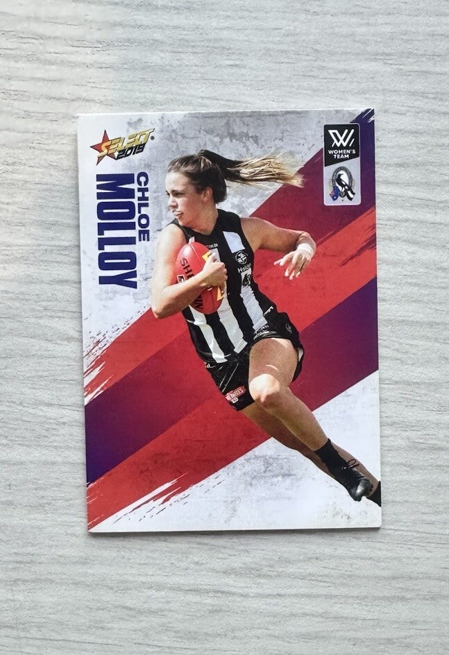 Chloe Molloy - Collingwood AFL Football Select 2019 Trading Card In GC 6387