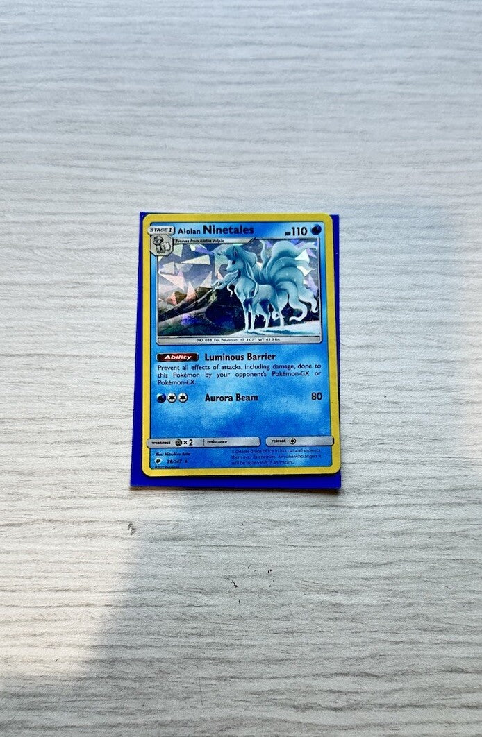 Ninetales Pokemon Holo Water Card Year 2017 (5243)