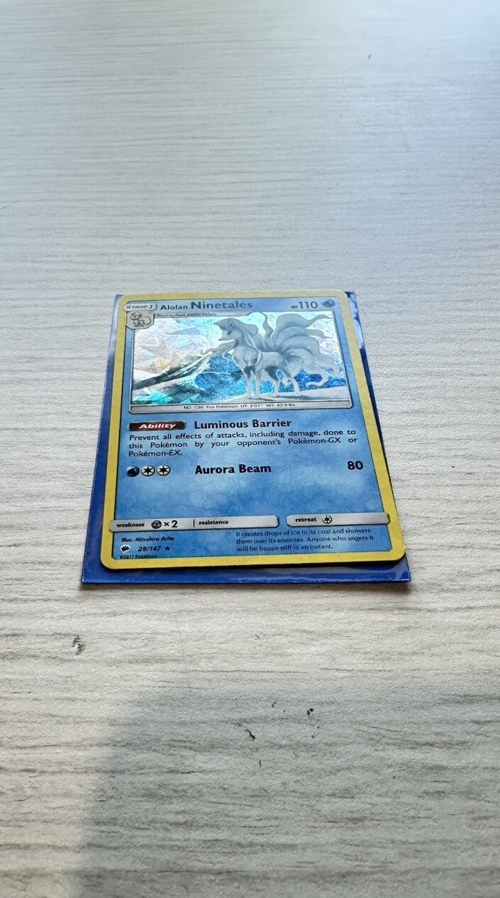 Ninetales Pokemon Holo Water Card Year 2017 (5243)