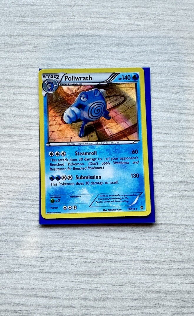 Poliwrath Pokemon Holo Water Card Year 2014 (5243)