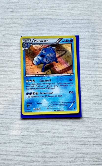 Poliwrath Pokemon Holo Water Card Year 2014 (5243)