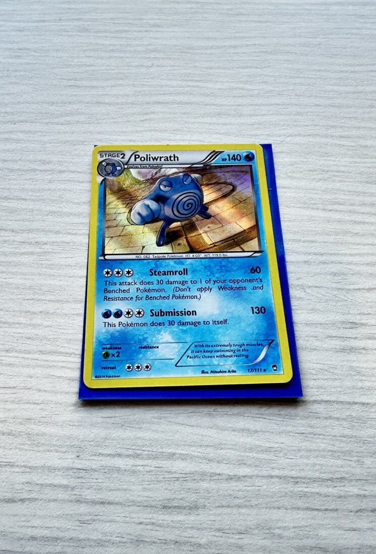 Poliwrath Pokemon Holo Water Card Year 2014 (5243)