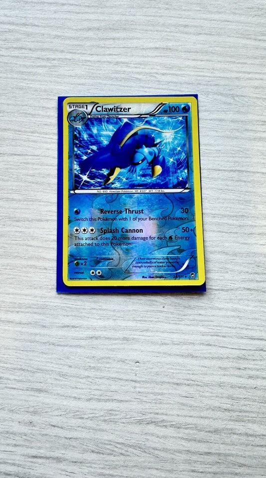 Clawitzer Pokemon Reverse Holo Water Card Year 2014 (5243)