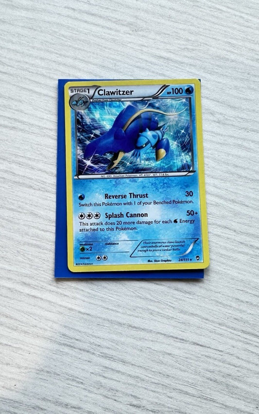 Clawitzer Pokemon Holo Water Card Year 2014 (5243)