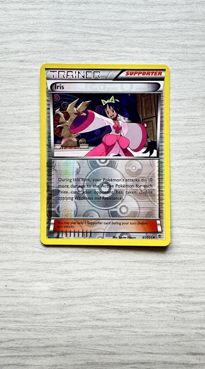 Iris Pokemon Reverse Holo Trainer Card Year 2013 (6385)