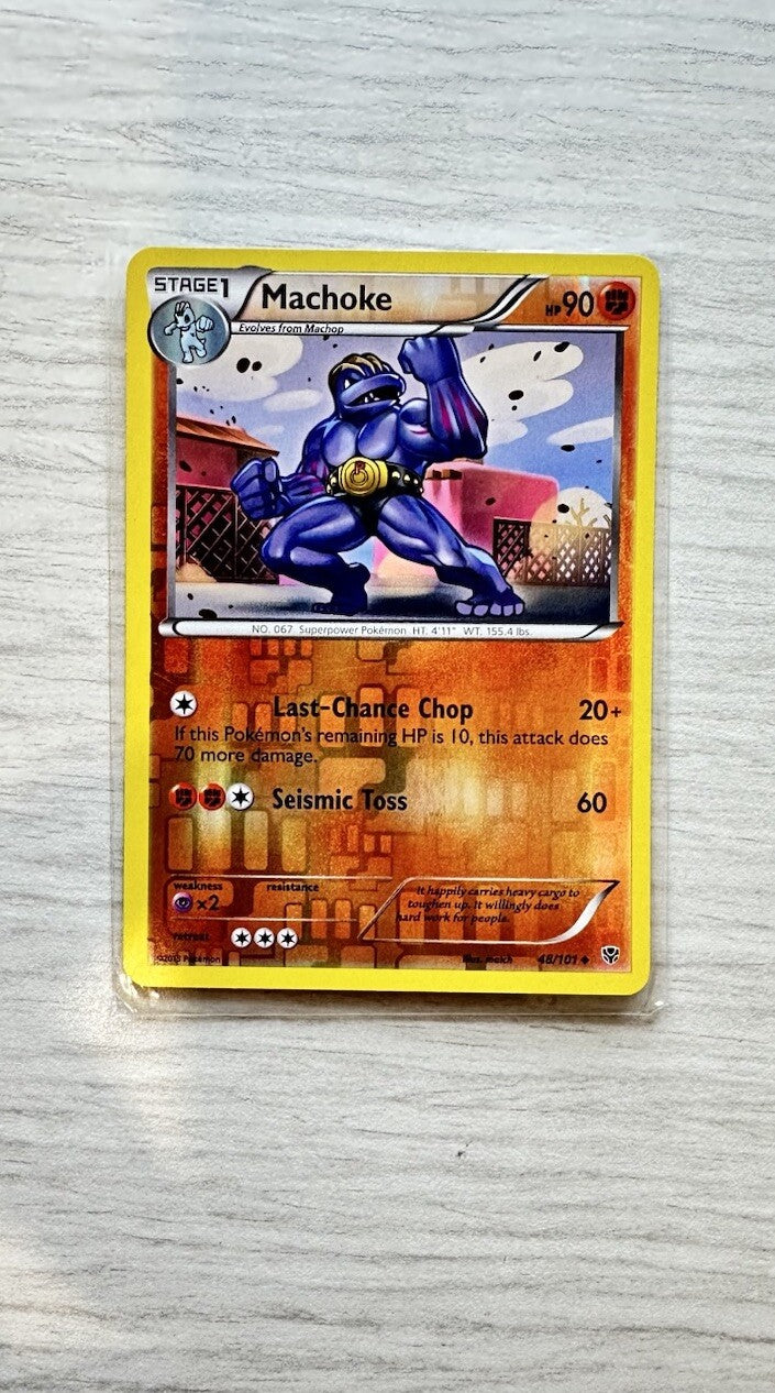 Machoke Pokemon Reverse Holo Fighting Card Year 2013 (6385)