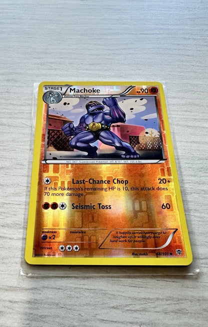 Machoke Pokemon Reverse Holo Fighting Card Year 2013 (6385)