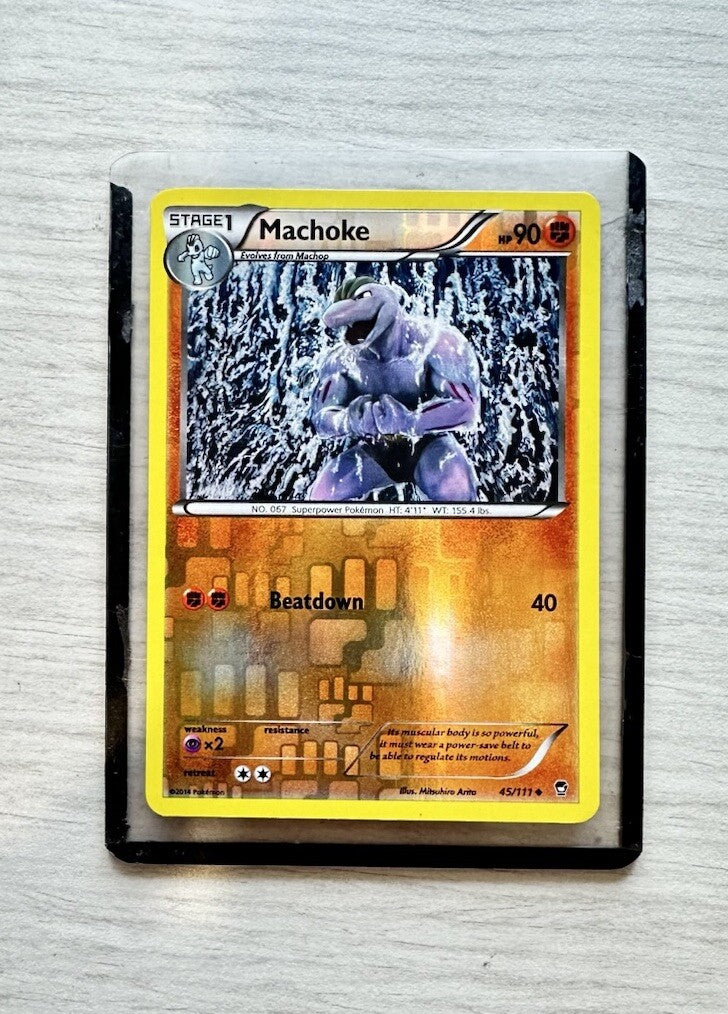 Machoke Pokemon Reverse Holo Fighting Card Year 2014 (6385)
