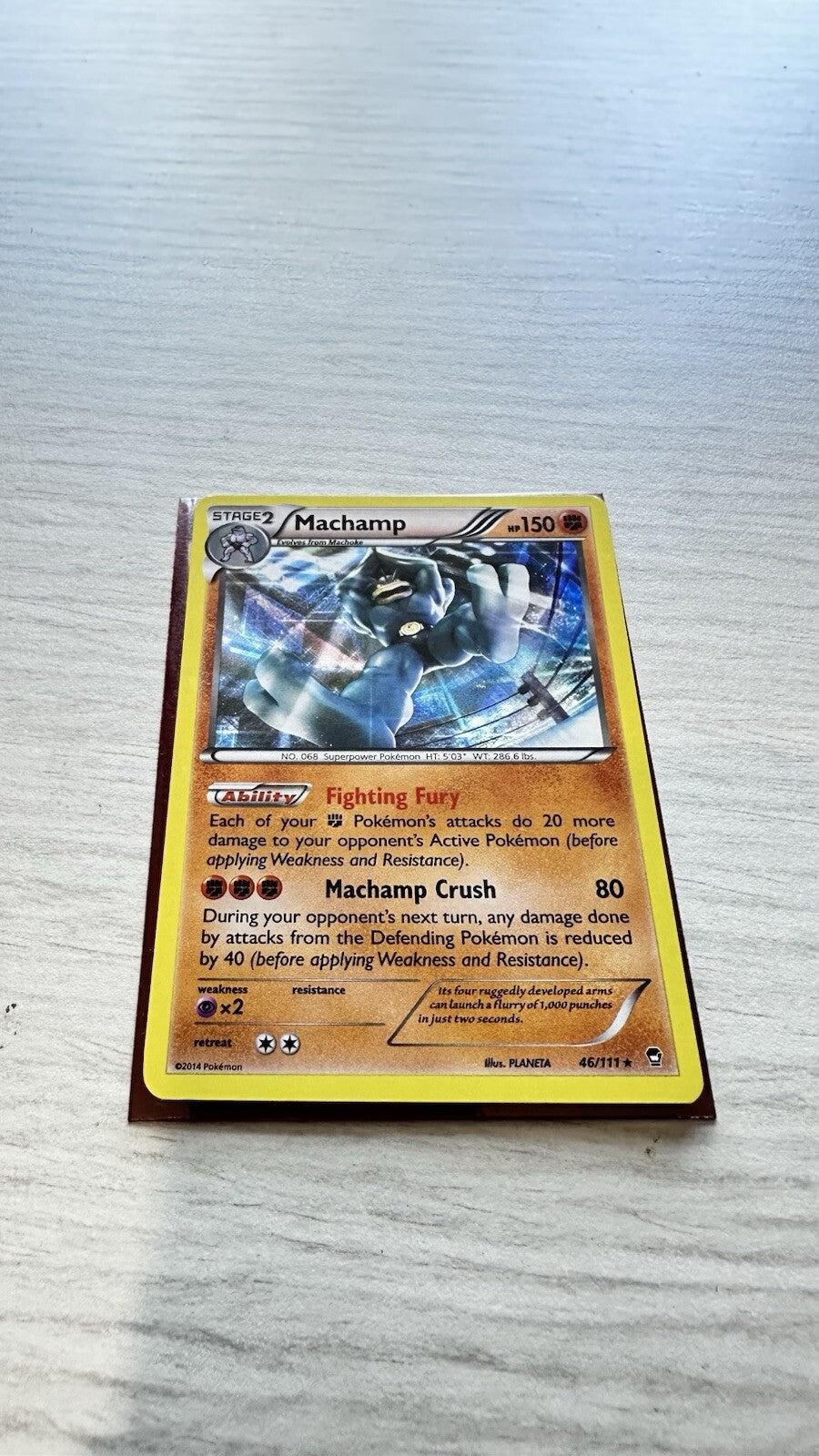 Machamp Pokemon Holo Fighting Card Year 2014 (6385)