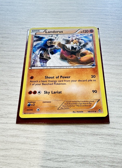 Landorus Pokemon Holo Fighting Card Year 2014 (6385)