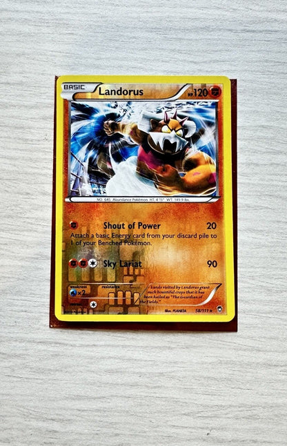Landorus Pokemon Reverse Holo Fighting Card Year 2014 (6385)