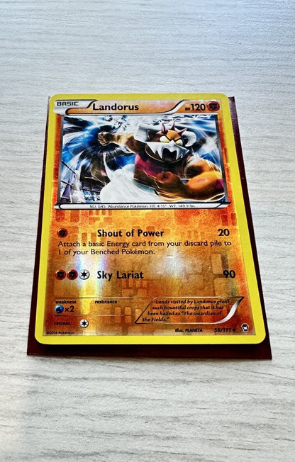 Landorus Pokemon Reverse Holo Fighting Card Year 2014 (6385)