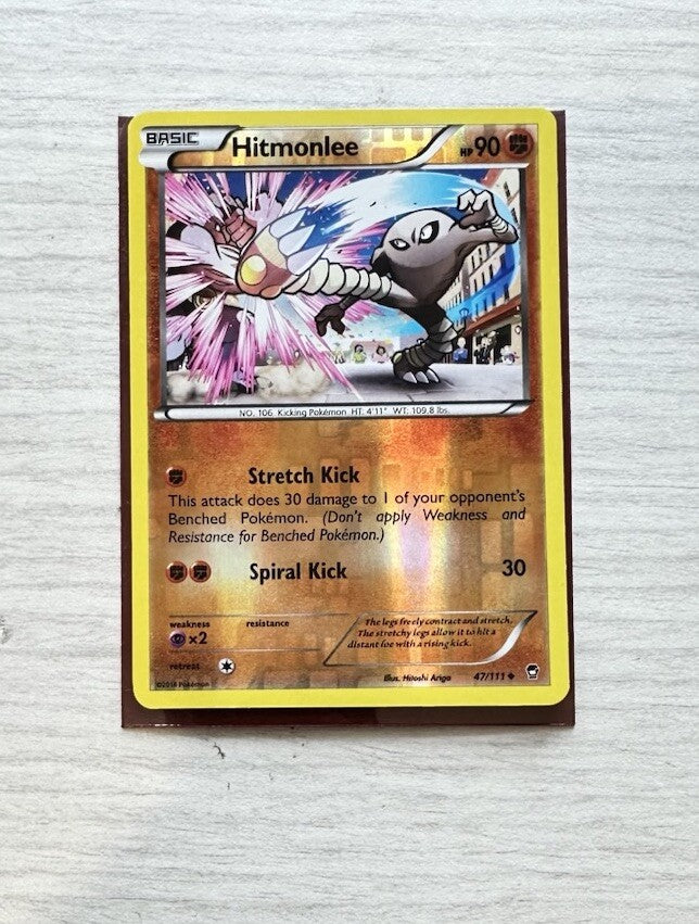 Hitmonlee Pokemon Reverse Holo Fighting Card Year 2014 (6385)