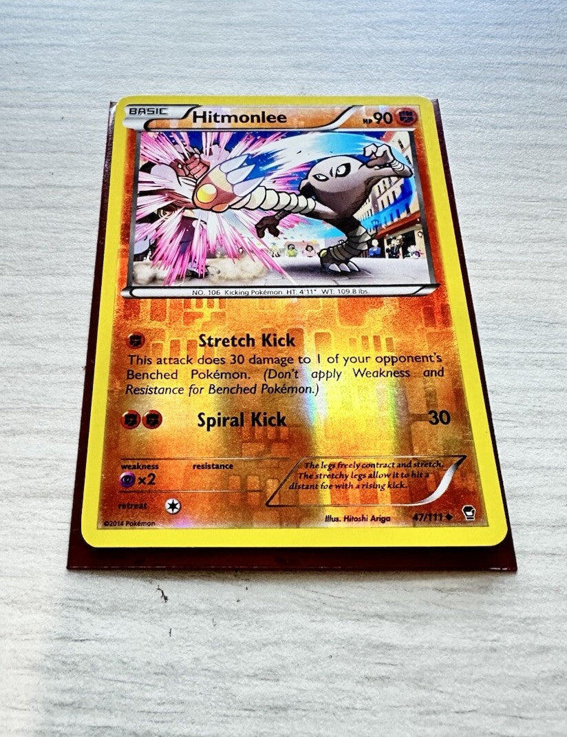 Hitmonlee Pokemon Reverse Holo Fighting Card Year 2014 (6385)