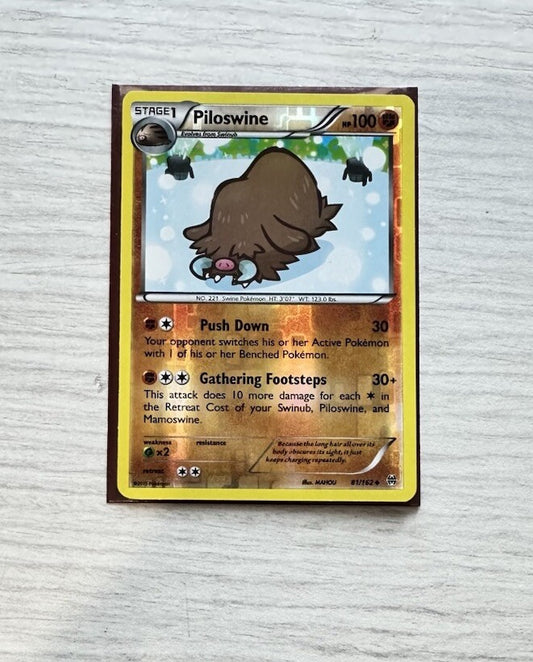 Piloswine Pokemon Reverse Holo Fighting Card Year 2015 (6385)