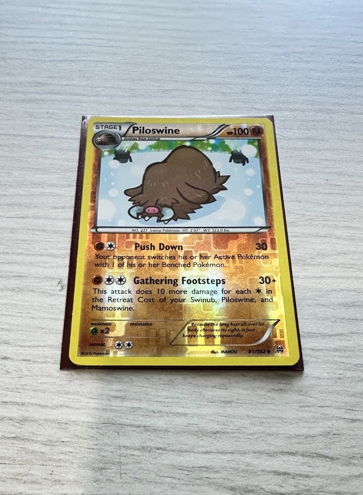 Piloswine Pokemon Reverse Holo Fighting Card Year 2015 (6385)