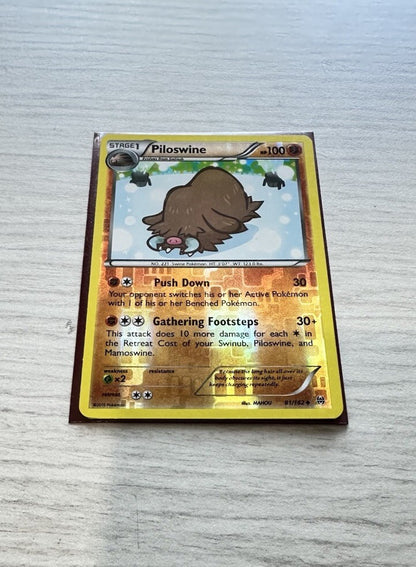 Piloswine Pokemon Reverse Holo Fighting Card Year 2015 (6385)