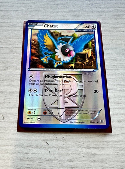Chatot Pokemon Reverse Holo Normal Card Year 2013 (6385)