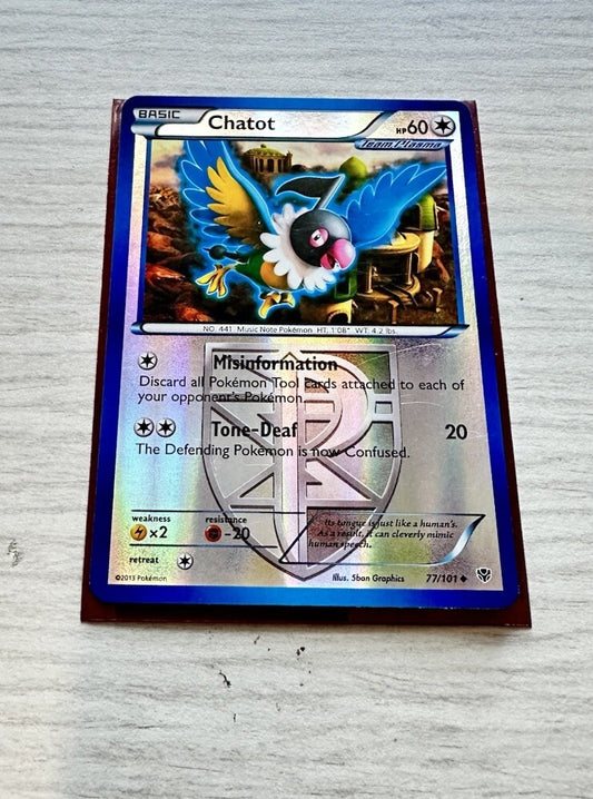 Chatot Pokemon Reverse Holo Normal Card Year 2013 (6385)