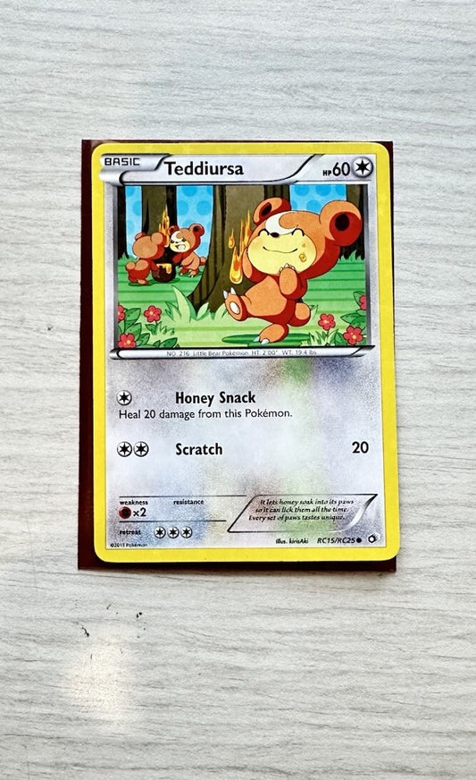 Teddiursa Pokemon Reverse Holo Normal Card Year 2013 (6385)
