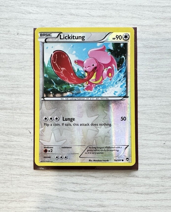 Lickitung Pokemon Reverse Holo Normal Card Year 2014 (6385)