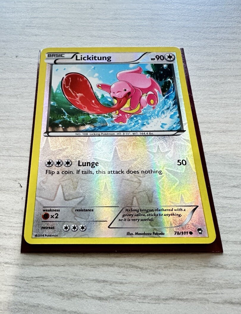 Lickitung Pokemon Reverse Holo Normal Card Year 2014 (6385)