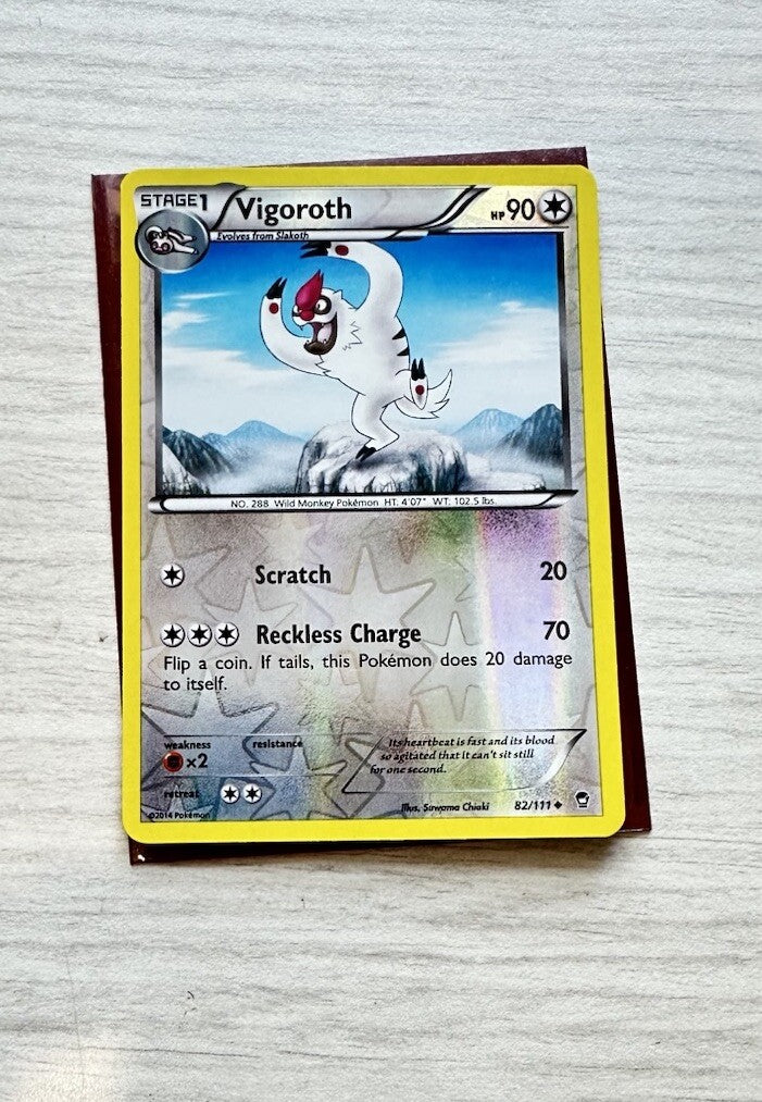 Vigoroth Pokemon Reverse Holo Normal Card Year 2014 (6385)