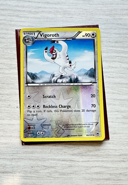 Vigoroth Pokemon Reverse Holo Normal Card Year 2014 (6385)