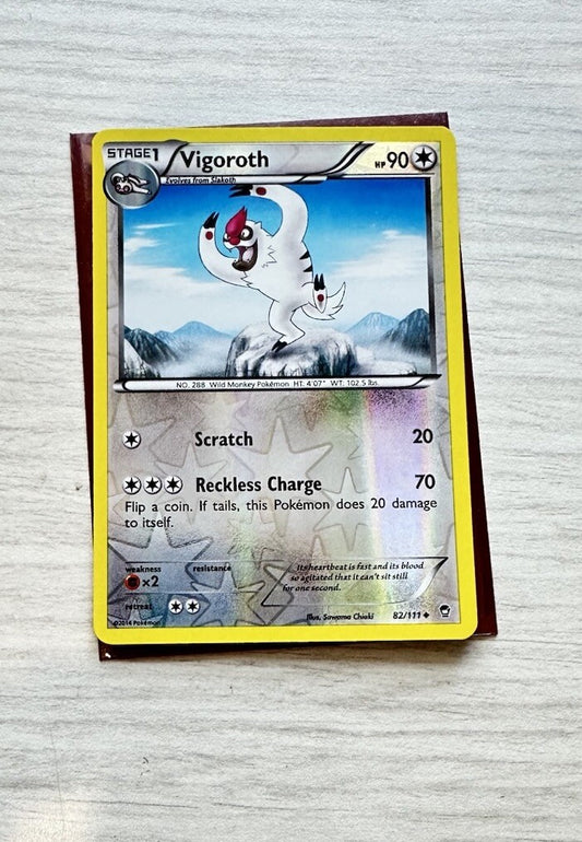 Vigoroth Pokemon Reverse Holo Normal Card Year 2014 (6385)