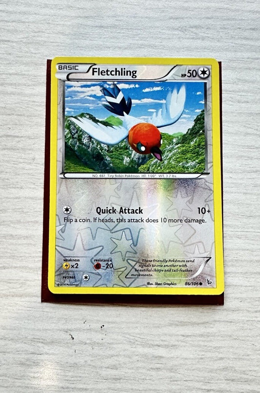 Fletchling Pokemon Reverse Holo Normal Card Year 2014 (6385)