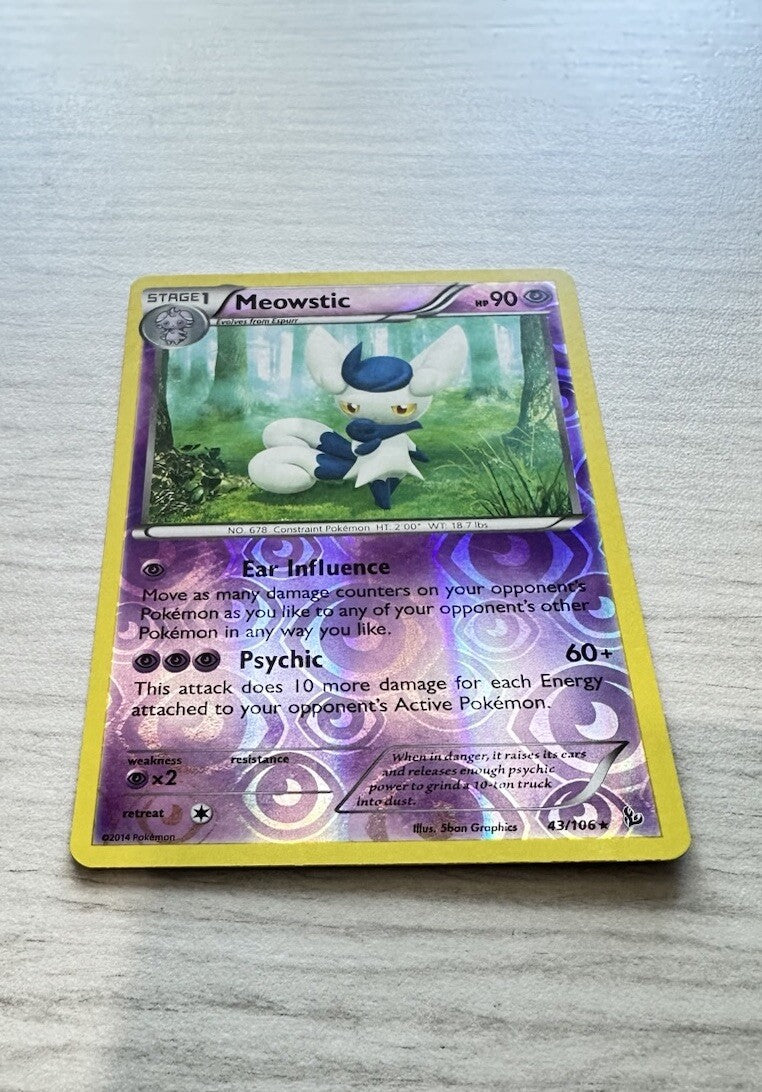 Meowstic Pokemon Reverse Holo Psychic Card Year 2014 (6385)
