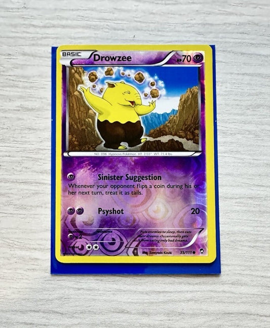 Drowzee Pokemon Reverse Holo Psychic Card Year 2014 (6385)