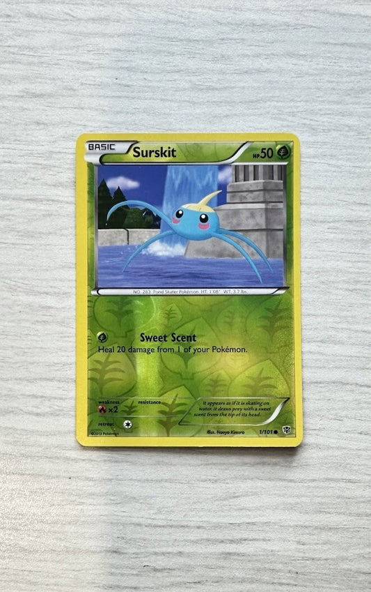 Surskit Pokemon Reverse Holo Grass Card Year 2013 (6385)