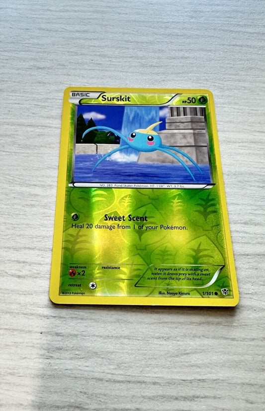 Surskit Pokemon Reverse Holo Grass Card Year 2013 (6385)