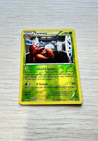 Parasect Pokemon Reverse Holo Grass Card Year 2015 (6385)