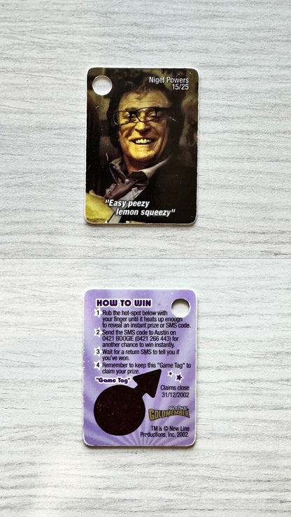 Austin Powers - Goldmember - Game Tag 2002 In Good Condition M533