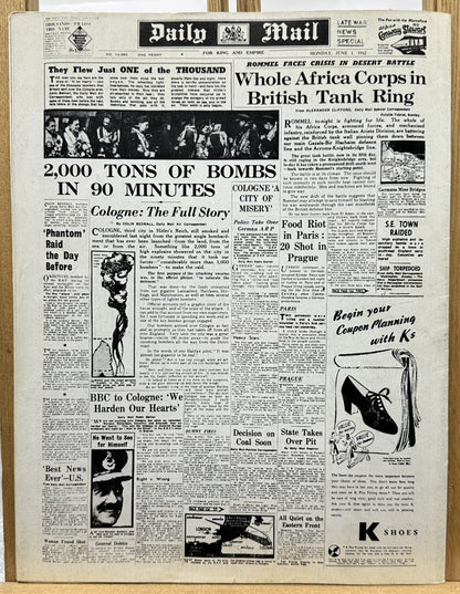 History Of The Second World War II VOL. 3 NO. 1 Magazine In Good Condition