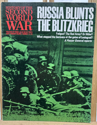 History Of The Second World War II VOL. 2 NO. 10 Magazine In Good Condition