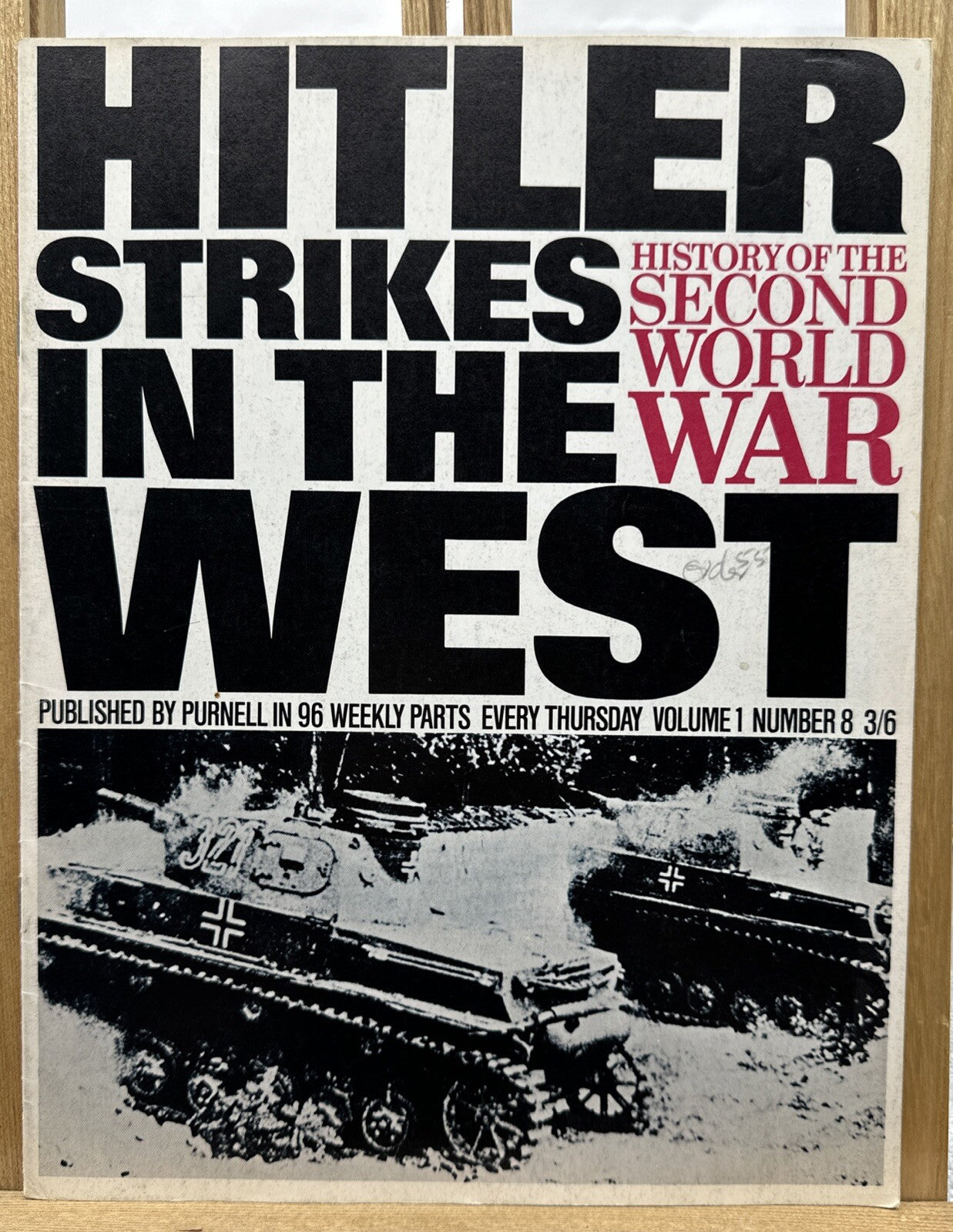 History Of The Second World War II VOL. 1 NO. 8 Magazine In Good Condition