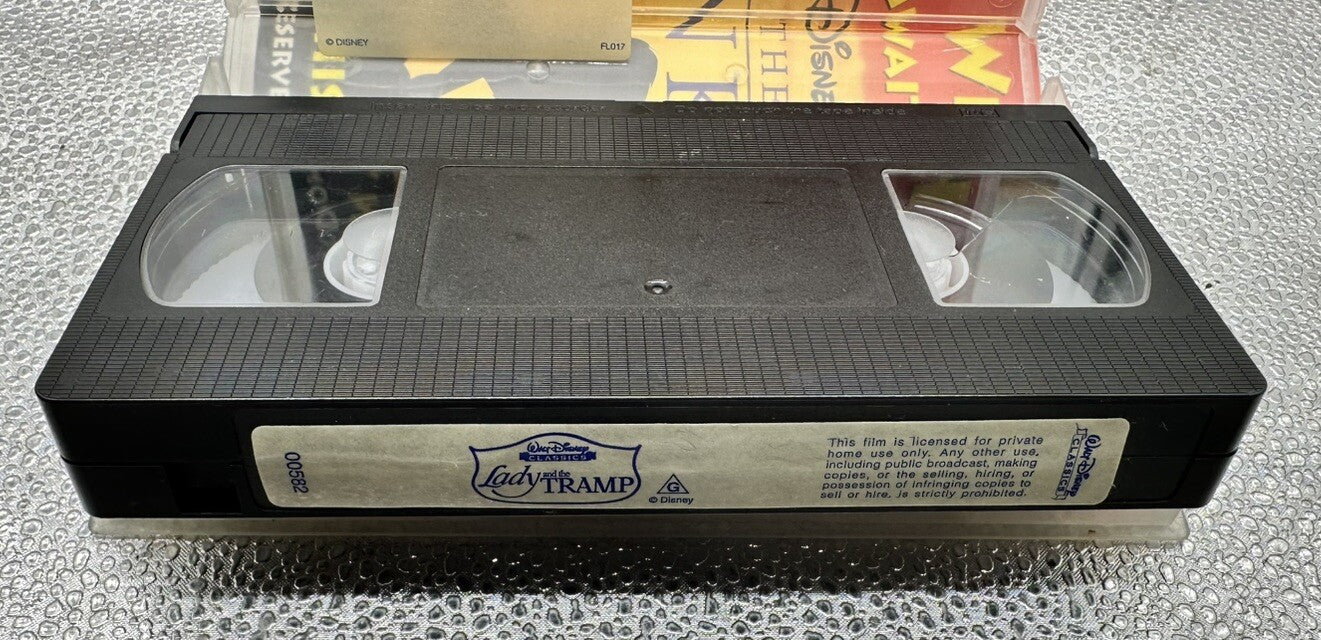 Lady And The Tramp Walt Disney VHS In Good Condition - 8532