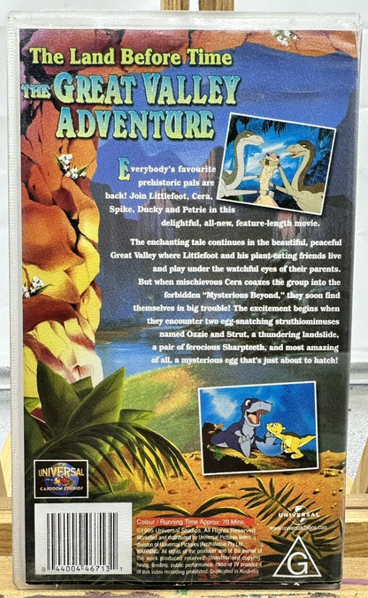 The Land Before Time The Great Valley Adventure 2  VHS In Good Condition - 8530