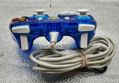 Rock Candy Microsoft Xbox 360 Wired Clear Blue Controller In Good Condition 6465